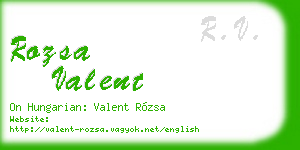 rozsa valent business card